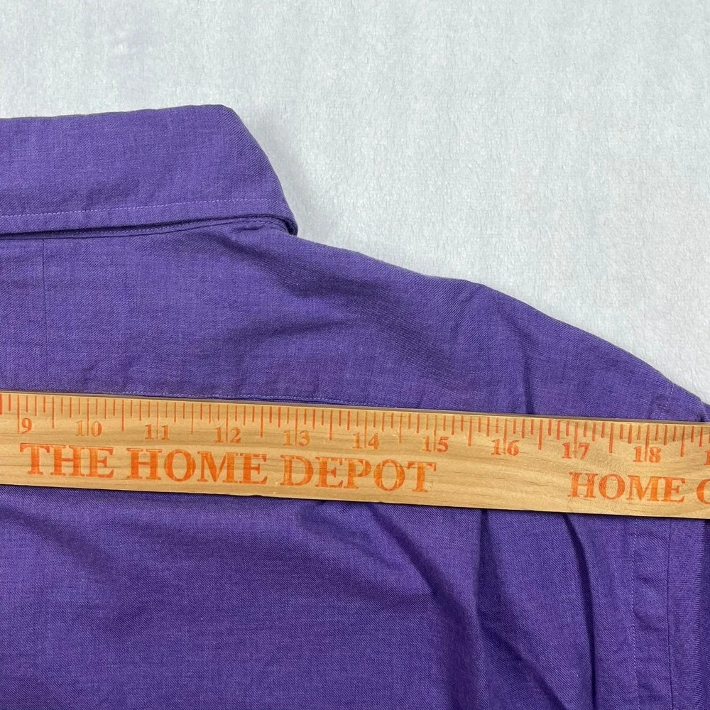Polo Ralph Lauren Button Down Shirt Mens Large Purple Slim Fit Business Casual